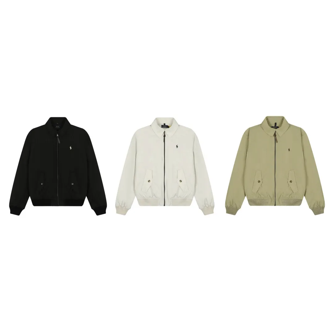 P320 White background picture [Evergreen all year round] Style number: 25025# (on sale all year round) Color: black/light card/gray white Size: S to XL - Ralph Lauren/Ralph Lauren SS25 new double-layer windproof and water-repellent classic old cadre style light casual jacket - double-layer design same color inside and outside S237 high-density micro-water-repellent craft fabric (100% T) ✅ | - Custom-woven double-layer rabbit velvet needle thread, non-market wrong version of mercerized cotton ✅ - Customized two-color webbing strip on the back collar, with zipper side pockets inside ✅ - POLO brand zipper, genuine leather zipper piece, dark and light two-color buttons ✅ - RL25SS new jacket The fabric is made of lightweight polyester fiber, windproof and waterproof, more lightweight, suitable for traveling or daily outdoor sports, simple line design and wide and neat tailoring, unisex style for both men and women Good for commuting, classic and durable